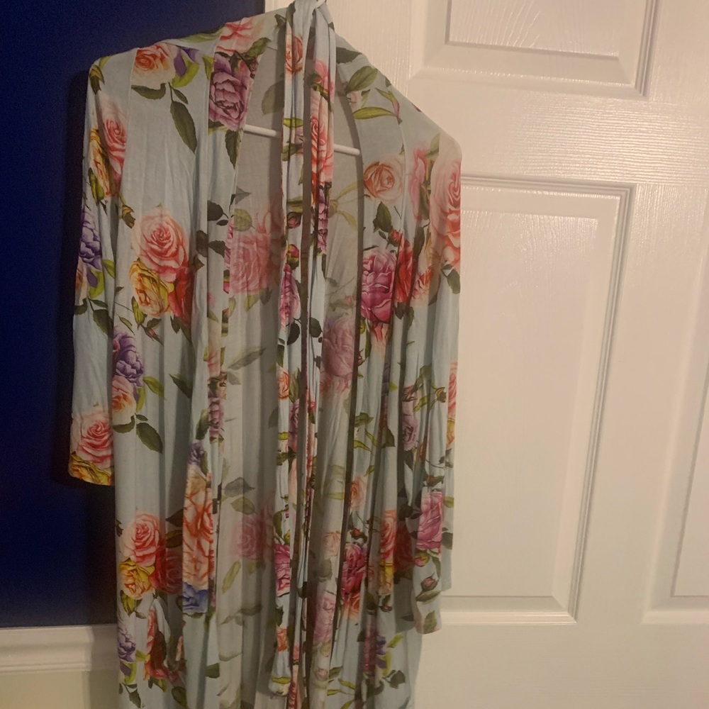 Posh Peanut Maternity Robe, M, Country Rose